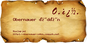 Obernauer Ödön névjegykártya